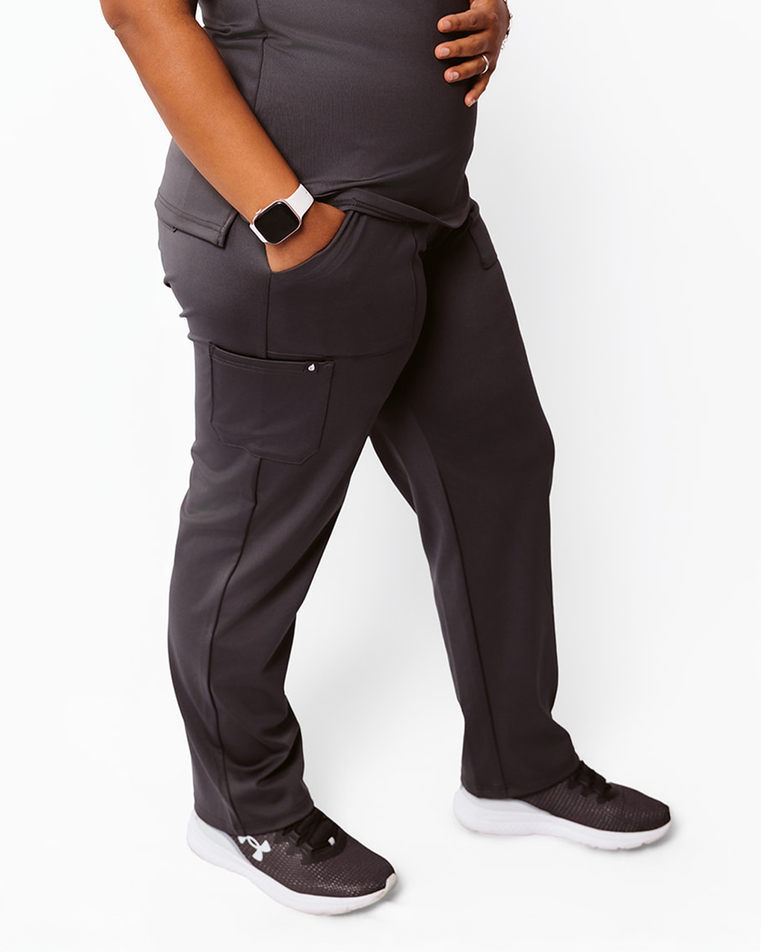 ESSENTIAL Straight Leg Pants with Belly Band
