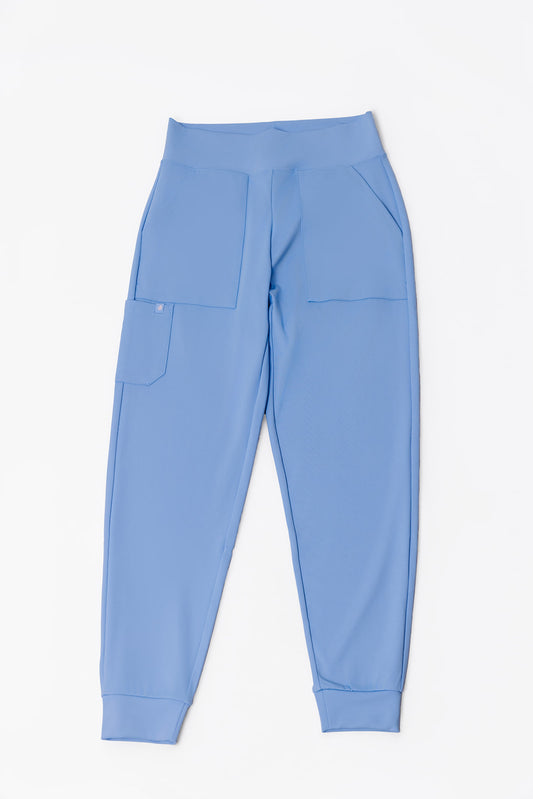 Vervee Scrubs Essential Scrub Pants Joggers Ceil Blue, stretchable, luxury, women