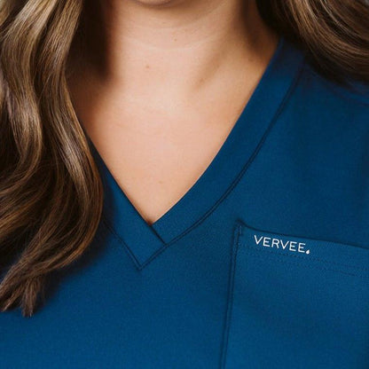 Scrub Top with Zippers