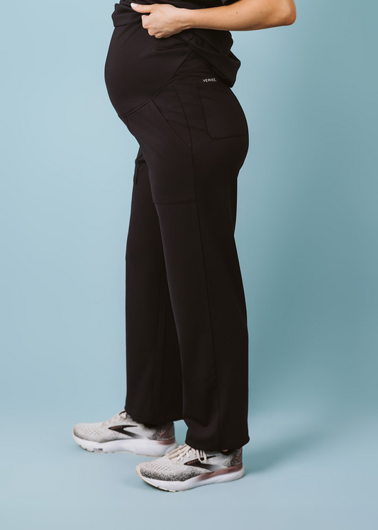 Straight Leg Pants with Belly Band