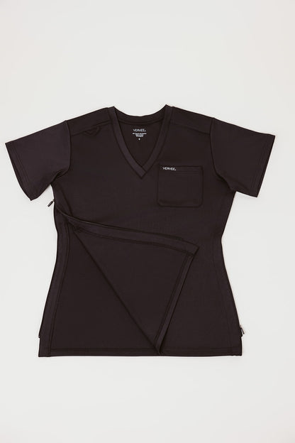 Scrub Top with Zippers