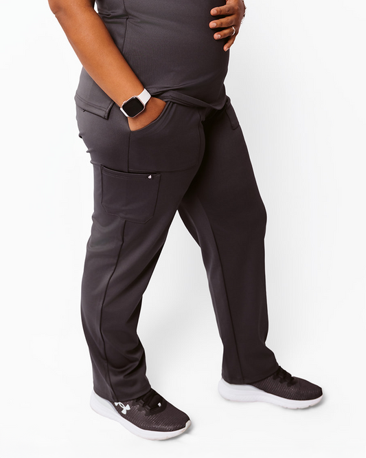 ESSENTIAL Straight Leg Pants with Belly Band
