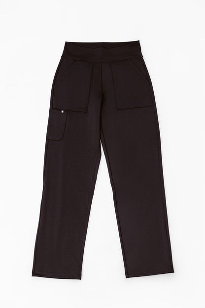 Vervee Scrubs Essential Straight Leg Pants for Women in Black