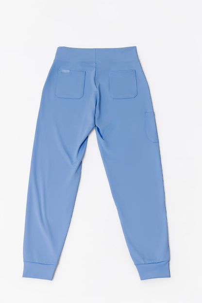 Vervee Scrubs Essential Scrub Pants Joggers Ceil Blue, stretchable, luxury, women, pregnancy, maternity, postpartum