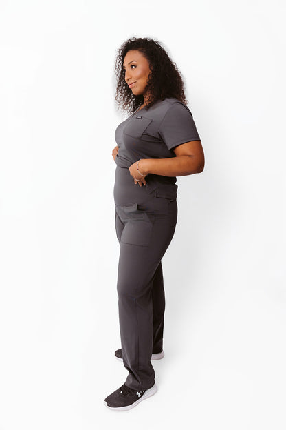 ESSENTIAL Straight Leg Pants with Belly Band